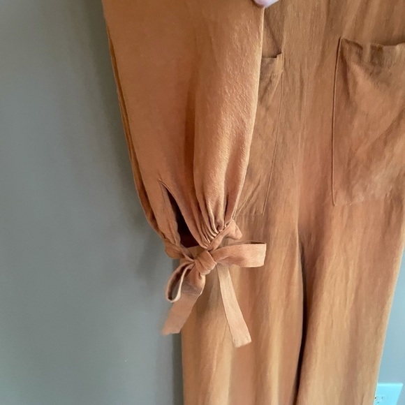 NEW Free People‎ Linen Josie Jumpsuit Size 8 - Picture 5 of 10
